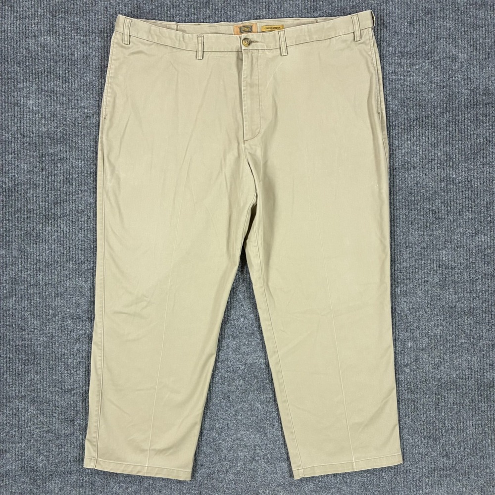 The Foundry Supply Co Mens Khaki Chino Pants Size 48x29 Comfort Stretch Casual
